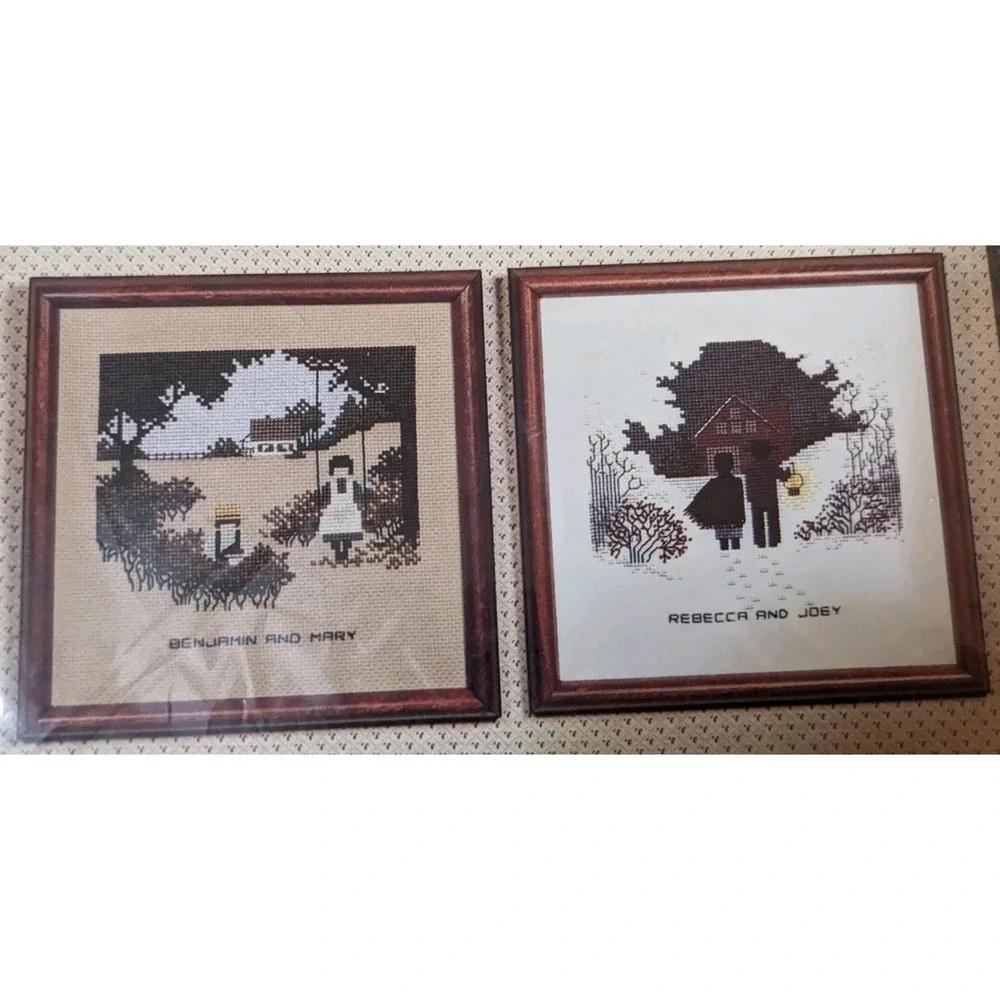Told In A Garden 2 Cross Stitch‎ Patterns Amish Sampler Family Wedding Gift